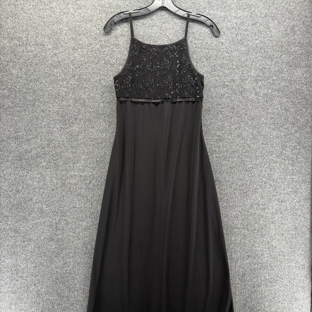 Y2K Byer Too Dress Womens M Black Maxi Sleeveless Whimsigoth Vamp Dark Fairy 90s